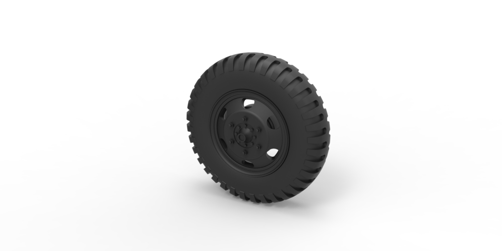 Wheel from old truck 3D Print 240933