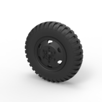 Small Wheel from old truck 3D Printing 240933