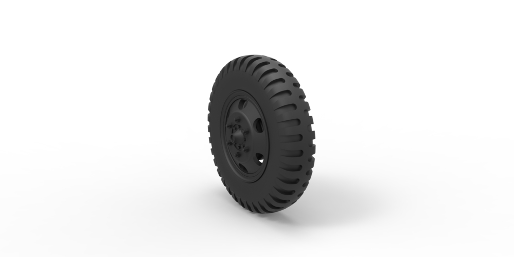 Wheel from old truck 3D Print 240934