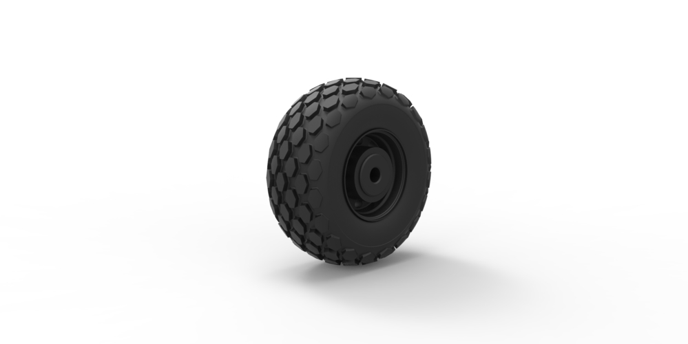 Diecast Wheel from Roller-compactor 3D Print 240941