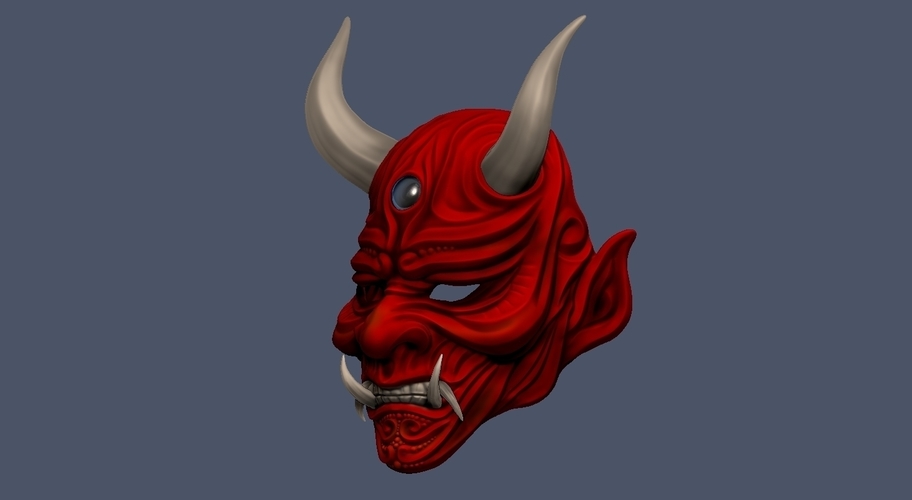Devil Mask-Hannya Mask-Samurai Mask-Satan mask for cosplay 3D Print 241129