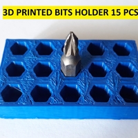 Small 3D PRINTED BITS HOLDER 15 PCS 3D Printing 241194