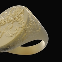 Ornament Signet Ring - Thumbnail 1