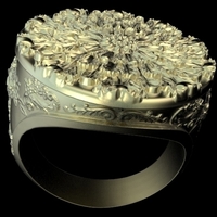 Ornament Signet Ring - Thumbnail 2