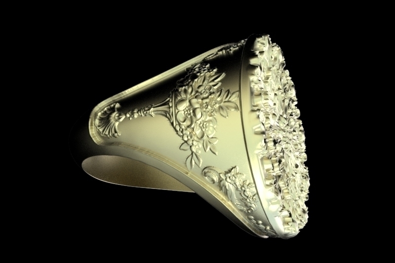 Ornament Signet Ring