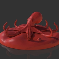 Red Octopus Figurine - Thumbnail 3