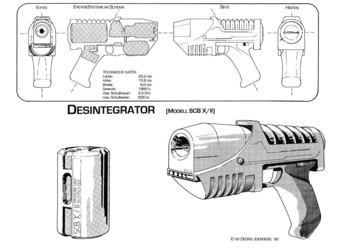 Perry Rhodan - Desintegrator model SCB X/II ver.1C- FOR COSPLAY 3D Print 241486