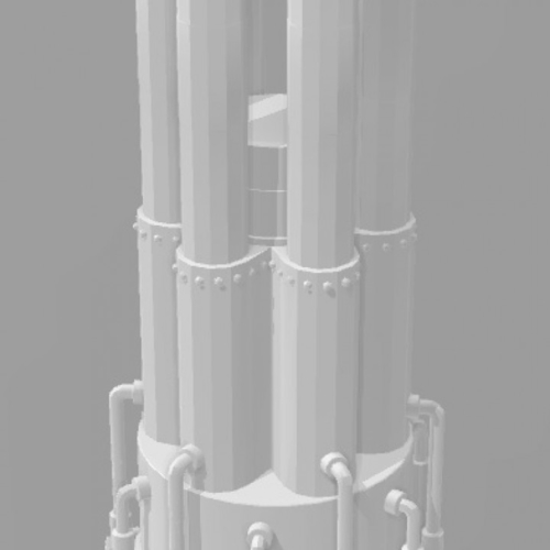 Factory chimney Sci Fi - Bundle  3D Print 241507