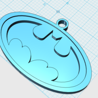 Small Batman Logo Pendant 3D Printing 24151
