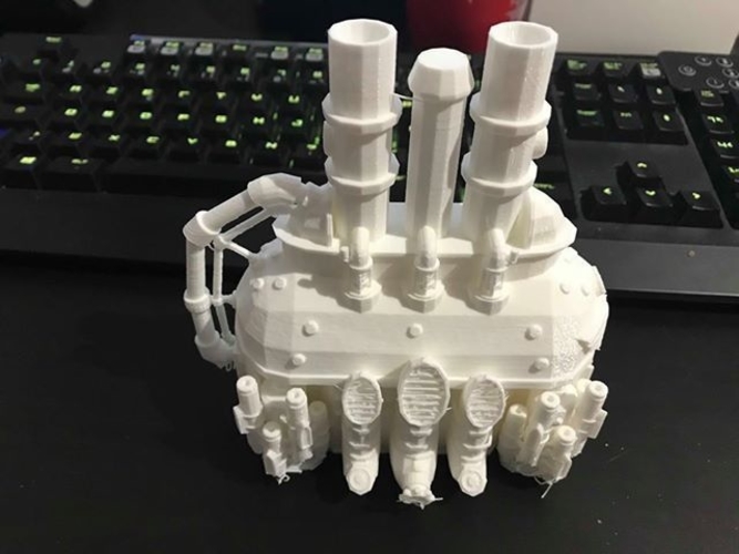 Factory chimney Sci Fi - Bundle  3D Print 241510