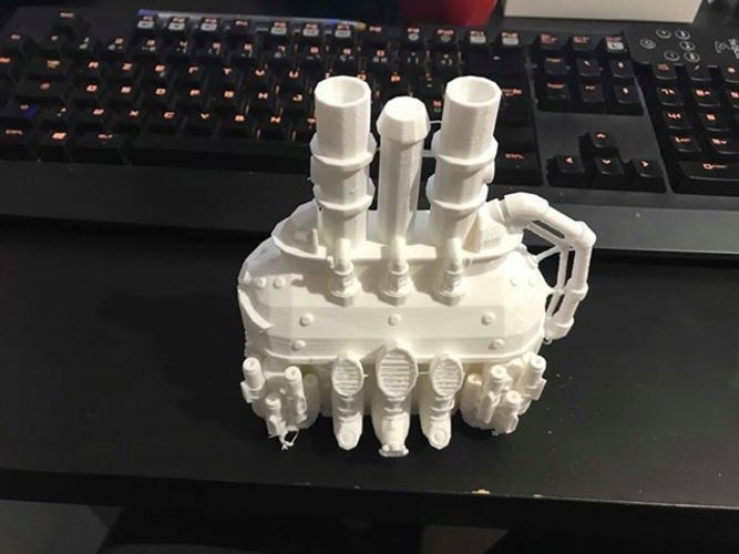 Factory chimney Sci Fi - Bundle  3D Print 241511