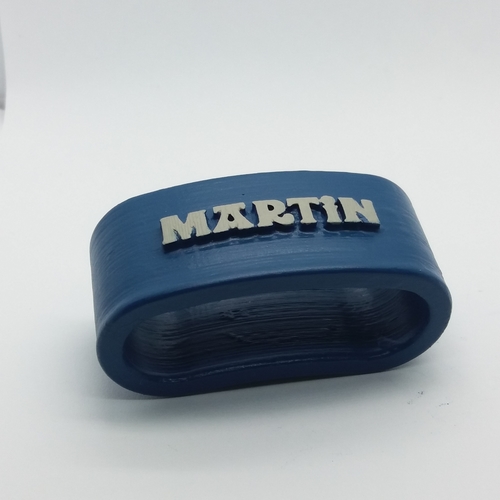 MARTIN 3D Napkin Ring with lauburu 3D Print 241675