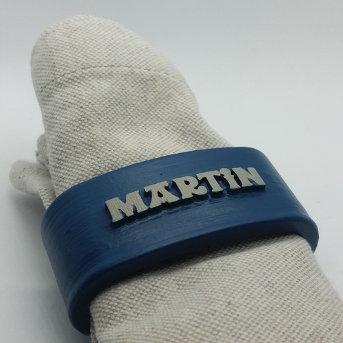 MARTIN 3D Napkin Ring with lauburu 3D Print 241676