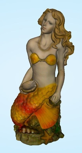 Mermaid Scan (Full Color)  3D Print 241732
