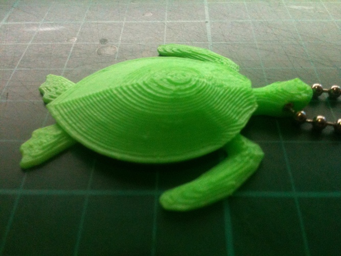 Sea Turtle Keychain 3D Print 24186