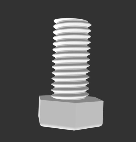 10x1.5mm bolts and nut 3D Print 241911