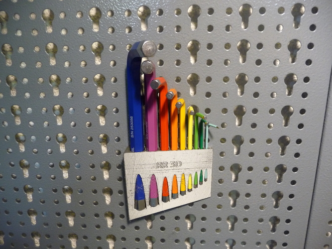 Pegboard Mounted Pen Holder by kwh32901  Peg board, 3d printing, 3d  printer designs