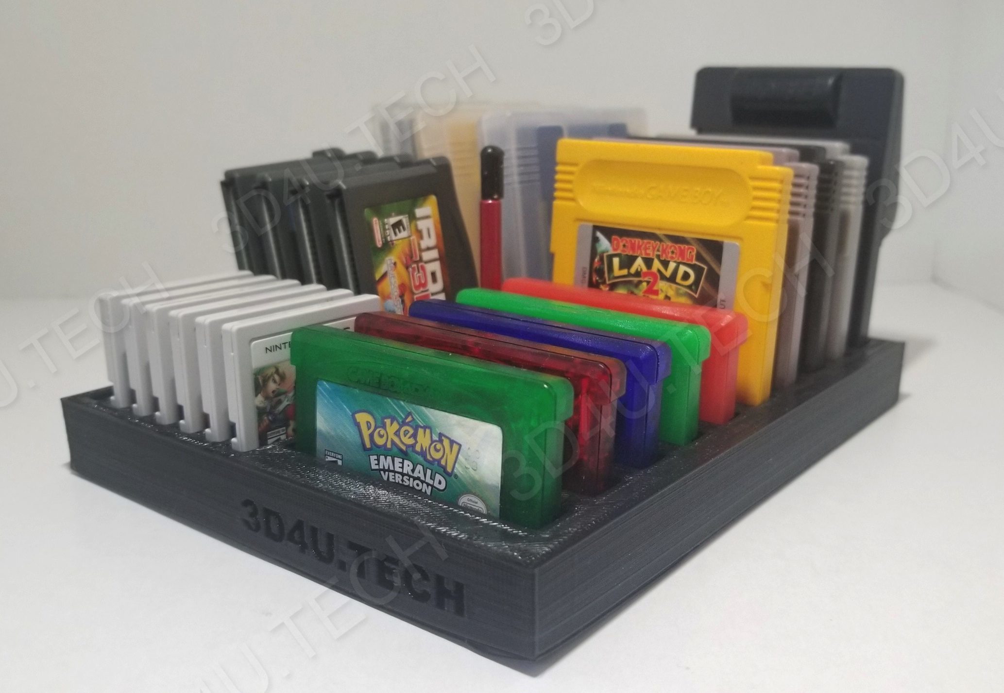 3d Printed Gameboy Game Holder Amp Storage Includes Gb Gba 3ds By The3dcoder Pinshape