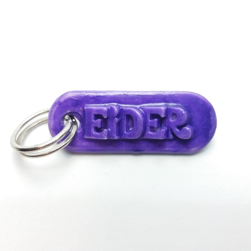 EIDER Personalized keychain embossed letters 3D Print 242101