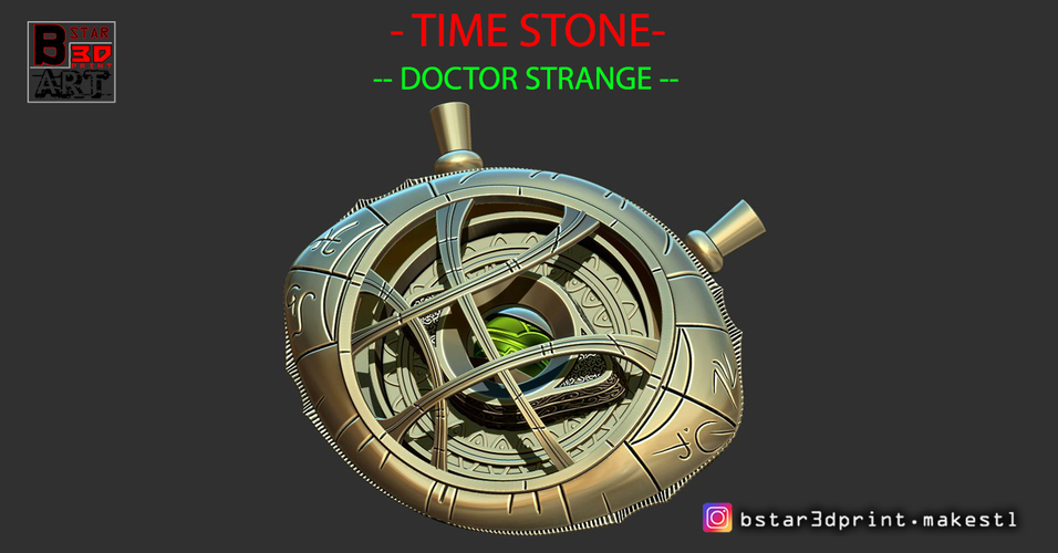 Eye Of Agamotto - TIME STONE - Doctor Strange - MARVEL 3D Print 242187