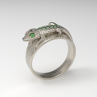 Small Iguana Ring 3D Printing 242271