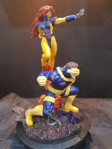 Cyclops and Phoenix Diorama + Free Extras