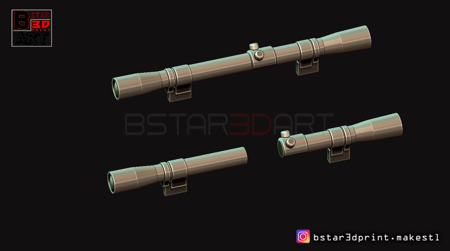 Boba Fett blaster EE 3 - Carbine Rifle - Star Wars for Cosplay 3D Print 242673