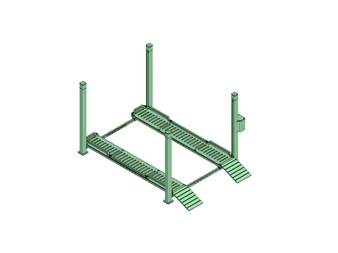 Scaler Crawler Car Truck 4 Säulen-Hebenbühne / Four column lift