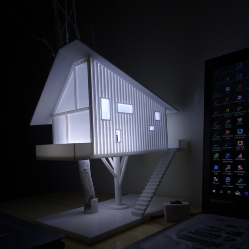 Treehouse Lampshape model for 3d printer