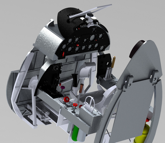 3D Printed Corsair F4U cockpit For carf Model or other Corsair brandt ...