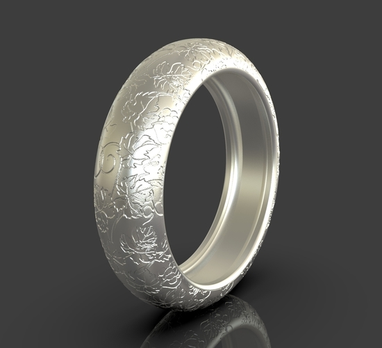 Ring With Nature Details 3D Print 243469
