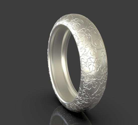 Ring With Nature Details 3D Print 243472