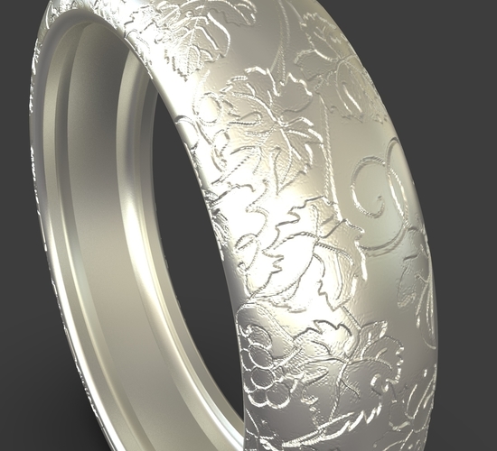 Ring With Nature Details 3D Print 243477