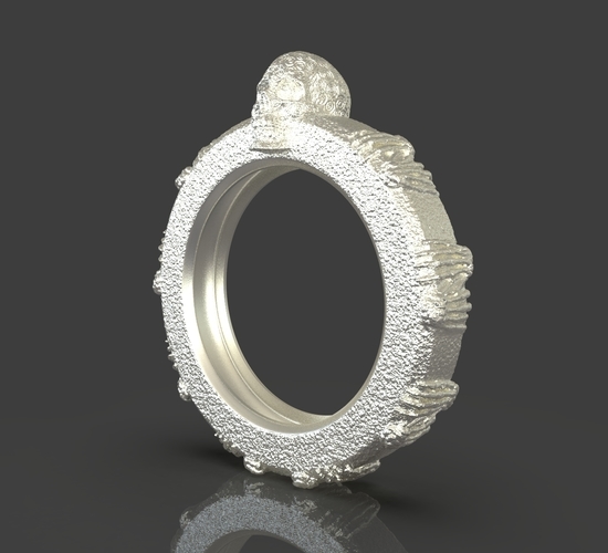 Jewelry Skull Ring 3D Print 243500