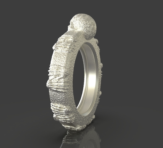 Jewelry Skull Ring 3D Print 243502