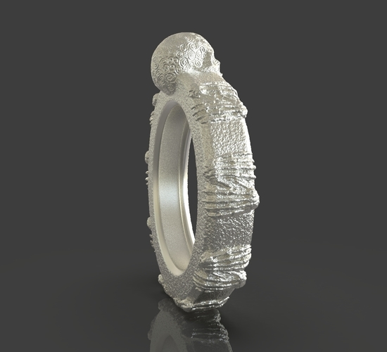 Jewelry Skull Ring 3D Print 243506