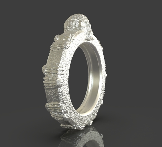 Jewelry Skull Ring 3D Print 243507