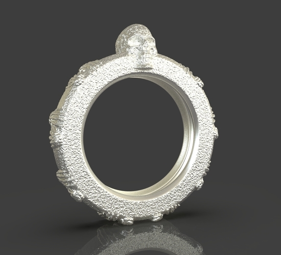 Jewelry Skull Ring 3D Print 243508