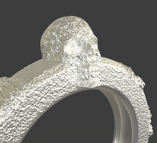 Jewelry Skull Ring 3D Print 243509