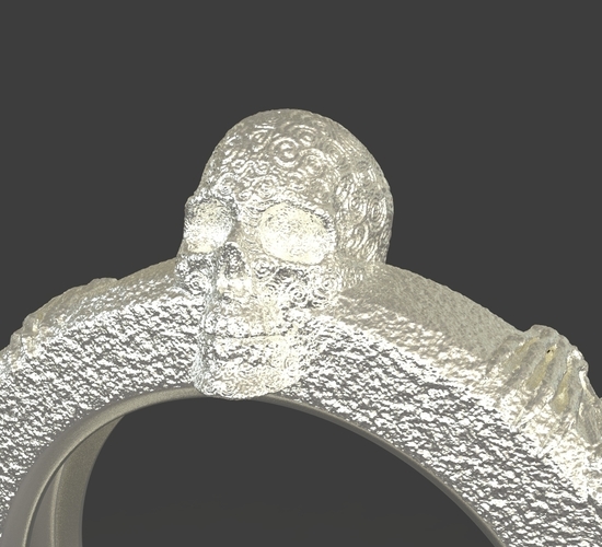 Jewelry Skull Ring 3D Print 243512