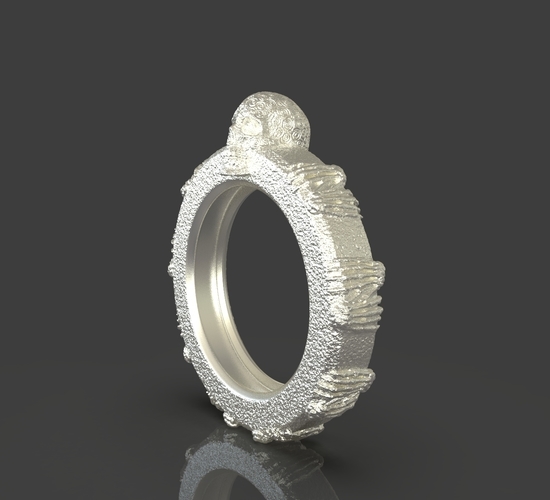 Jewelry Skull Ring 3D Print 243513