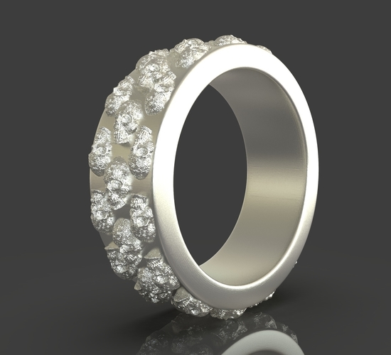 Jewelry Skulls Ring 3D Print 243618