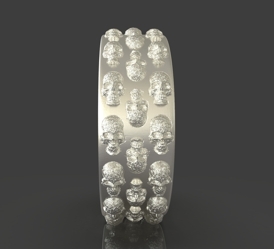 Jewelry Skulls Ring 3D Print 243621