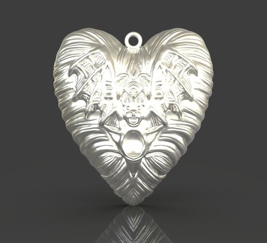 Jewelry Vampire Heart Pendant 3D Print 243660