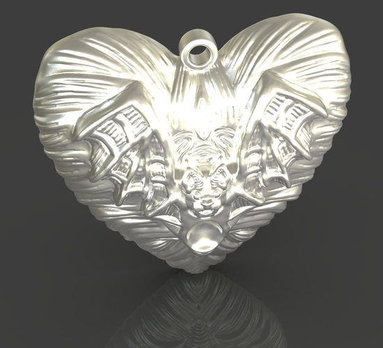 Jewelry Vampire Heart Pendant 3D Print 243670