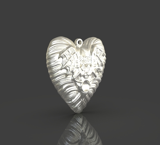 Jewelry Vampire Heart Pendant 3D Print 243671