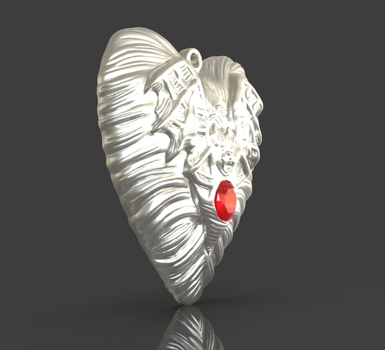 Jewelry Vampire Heart Pendant 3D Print 243677