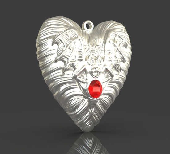 Jewelry Vampire Heart Pendant 3D Print 243678