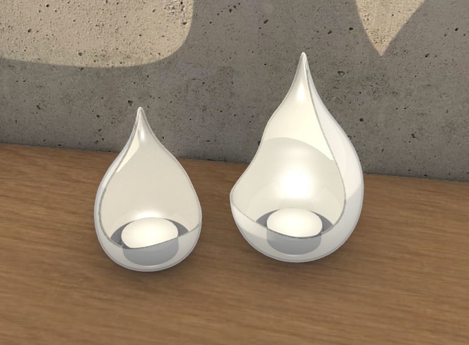 Teardrops Tealight Candle Holder 3D Print 243744