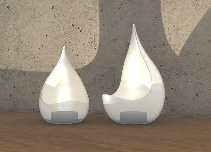 Teardrops Tealight Candle Holder 3D Print 243745